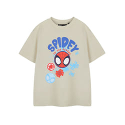 Spiderman Spidey and His Amazing Friends Short Sleeved T-Shirt (Boys Beige) - 3-4 Years