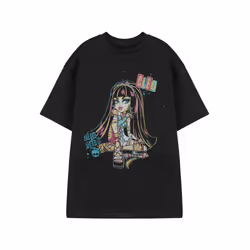 Monster High Short Sleeved T-Shirt (Womens Black) - Large