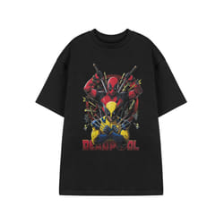 Marvel Deadpool Short Sleeved T-Shirt (Mens Black) - Large