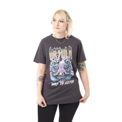 Disney Villains Short Sleeved T-Shirt (Womens Grey) - XX-Large