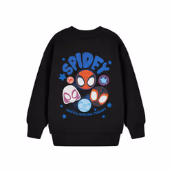 Spiderman Sweatshirt (Boys Black) - 7-8 Years