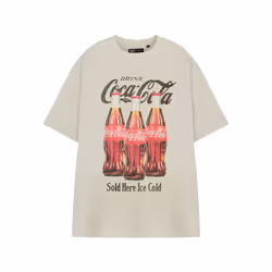 Coca Cola Short Sleeved T-Shirt (Unisex Beige) - X-Large