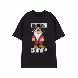 Disney Snow White & The Seven Dwarfs Short Sleeved T-Shirt (Mens Black) - Small