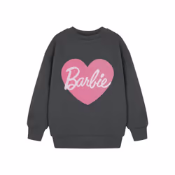 Barbie Sweatshirt (Girls Grey) - 5-6 Years
