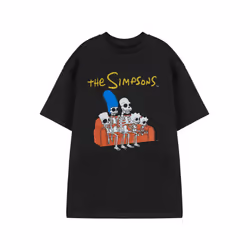 The Simpsons Short Sleeved T-Shirt (Mens Black) - Small
