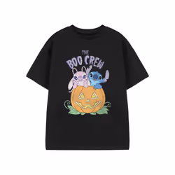 Disney Lilo & Stitch Short Sleeved T-Shirt (Girls Black) - 9-10 Years