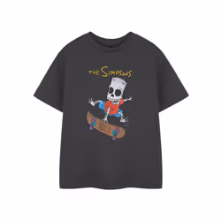 The Simpsons Short Sleeved T-Shirt (Boys Grey) - 9-10 Years
