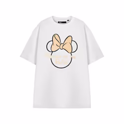 Disney Minnie Mouse Short Sleeved T-Shirt (Womens White) - Small