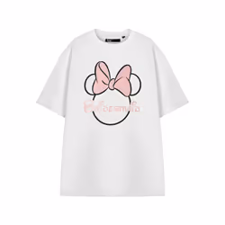 Disney Minnie Mouse Short Sleeved T-Shirt (Womens White) - Large