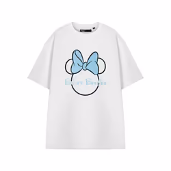 Disney Minnie Mouse Short Sleeved T-Shirt (Womens White) - Large