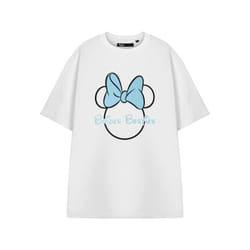 Disney Minnie Mouse Short Sleeved T-Shirt (Womens White) - Large