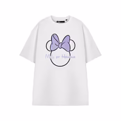 Disney Minnie Mouse Short Sleeved T-Shirt (Womens White) - Large