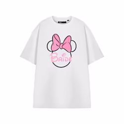 Disney Minnie Mouse Short Sleeved T-Shirt (Womens White) - Medium