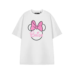 Disney Minnie Mouse Short Sleeved T-Shirt (Womens White) - Large