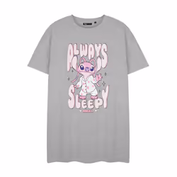Disney Lilo & Stitch Short Sleeve Nightdress (Womens Grey) - XX-Large