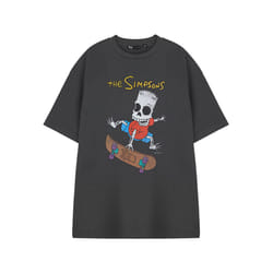 The Simpsons Short Sleeved T-Shirt (Mens Grey) - Small