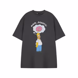 The Simpsons Short Sleeved T-Shirt (Mens Grey) - X-Large