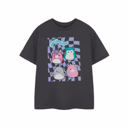 Squishmallows Short Sleeved T-Shirt (Girls Grey) - 7-8 Years