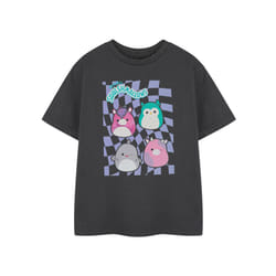 Squishmallows Short Sleeved T-Shirt (Girls Grey) - 7-8 Years
