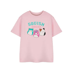Squishmallows Short Sleeved T-Shirt (Girls Pink) - 7-8 Years