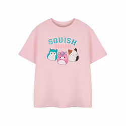 Squishmallows Short Sleeved T-Shirt (Girls Pink) - 13-14 Years