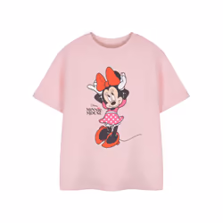 Disney Short Sleeved T-Shirt (Girls Pink) - 7-8 Years