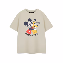 Disney Short Sleeved T-Shirt (Boys Beige) - 5-6 Years