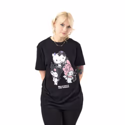 Hello Kitty Short Sleeved T-Shirt (Womens Black) - Medium