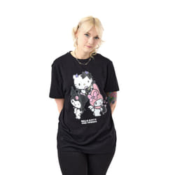 Hello Kitty Short Sleeved T-Shirt (Womens Black) - X-Large