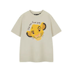 Disney The Lion King Short Sleeved T-Shirt (Unisex Kids Beige) - 7-8 Years