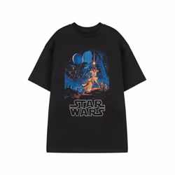 Star Wars Short Sleeved T-Shirt (Mens Black) - Large