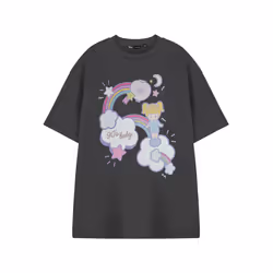 Polly Pocket Short Sleeved T-Shirt (Womens Grey) - X-Large