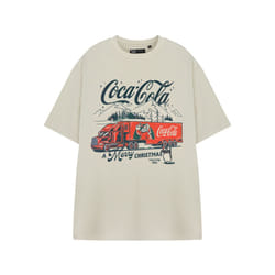 Coca Cola Short Sleeved T-Shirt (Womens Beige) - Small
