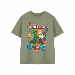 Minecraft Short Sleeved T-Shirt (Boys Green) - 13-14 Years