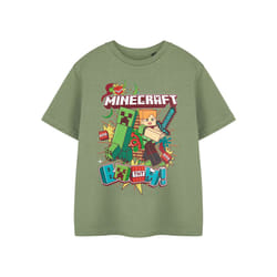 Minecraft Short Sleeved T-Shirt (Boys Green) - 13-14 Years