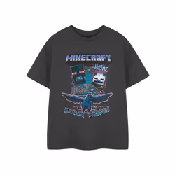 Minecraft Short Sleeved T-Shirt (Boys Black) - 5-6 Years