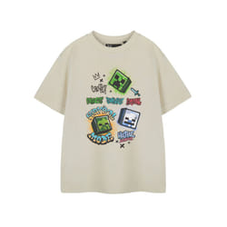 Minecraft Short Sleeved T-Shirt (Boys Beige) - 11-12 Years