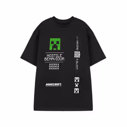 Minecraft Short Sleeved T-Shirt (Mens Black) - X-Large