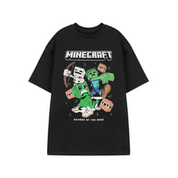 Minecraft Short Sleeved T-Shirt (Mens Black) - X-Large