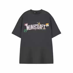 Minecraft Short Sleeved T-Shirt (Womens Grey) - X-Large