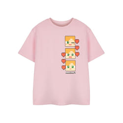 Minecraft Short Sleeved T-Shirt (Girls Pink) - 5-6 Years