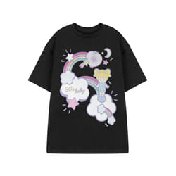 Polly Pocket Short Sleeved T-Shirt (Womens Black) - Small
