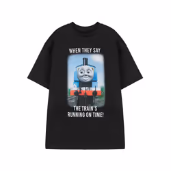 Thomas and Friends Short Sleeved T-Shirt (Mens Black) - Large