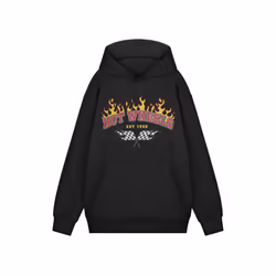 Hot Wheels Hoodie (Mens Black) - XX-Large