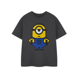 Minions Short Sleeved T-Shirt (Unisex Kids Black) - 3-4 Years