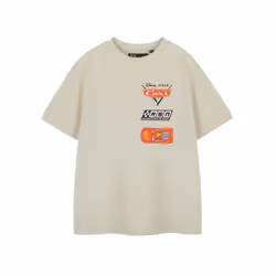 Disney Cars Short Sleeved T-Shirt (Boys Beige) - 7-8 Years