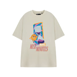 Marvel Short Sleeved T-Shirt (Womens Beige) - Small