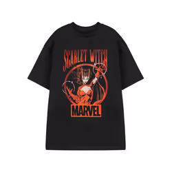 Marvel Short Sleeved T-Shirt (Womens Black) - Medium