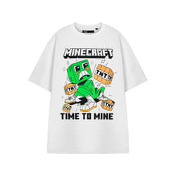 Minecraft Short Sleeved T-Shirt (Mens White) - Small