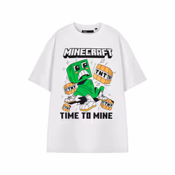 Minecraft Short Sleeved T-Shirt (Mens White) - XX-Large